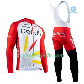 Cykeltøj Langærmet Vinter + Bib Cykelbukser 2020 Team Cofidis N001